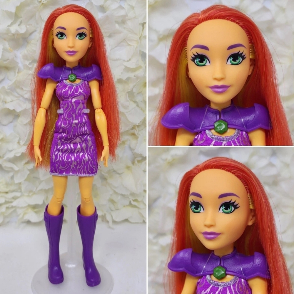 MGA DC Super Hero Girls Starfire Orange Hair Articulated Doll Beautiful